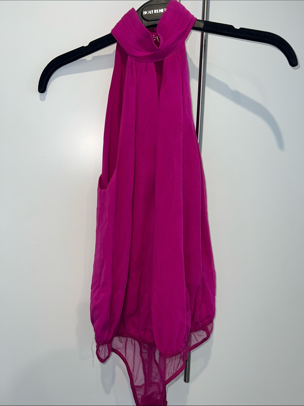 Fleur du Mal Bright Fuchsia Halter Bodysuit